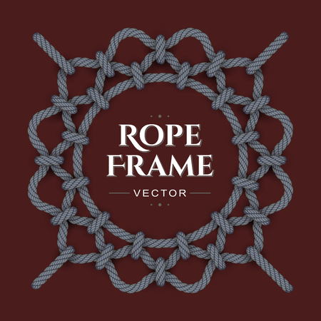 Round rope frameのイラスト素材