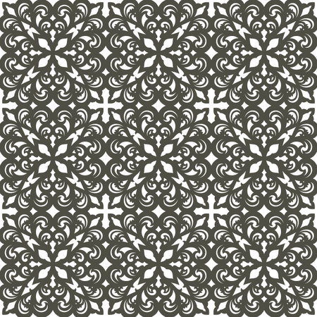 Vector damask seamless pattern background. Elegant luxury texture for wallpapers, backgrounds and...