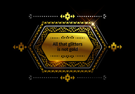 Gold ethnic frame backgroundのイラスト素材