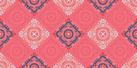 Vector damask seamless pattern background. Elegant luxury texture for wallpapers, backgrounds and page fill. Best motive for print on fabric or papper.のイラスト素材