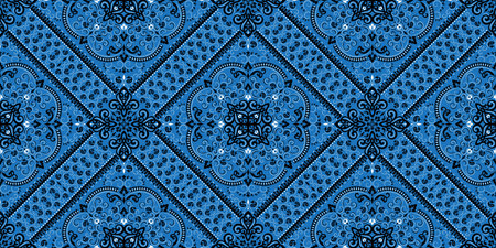 Seamless pattern based on ornament paisley Bandana Print. Vector ornament paisley Bandana Print....