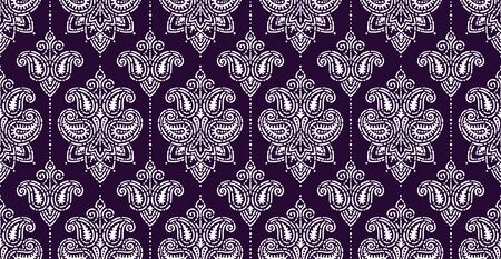 Seamless pattern based on traditional Asian elements Paisley. Boho vintage style vector background. Best motive for print on fabric or papper.のイラスト素材