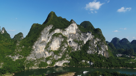 Nine Horses Mountain, Yangshuo, Guilin, Guangxi, Chinaの写真素材