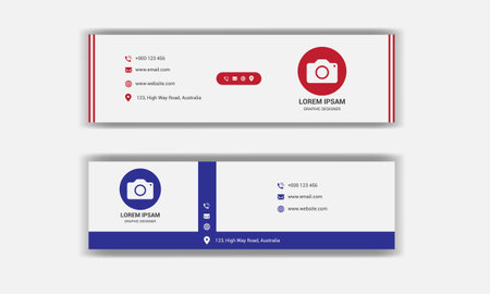 Corporate email signature design.のイラスト素材