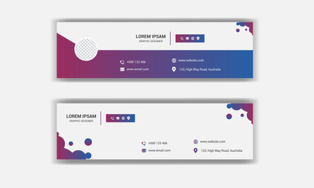 Corporate email signature design.のイラスト素材