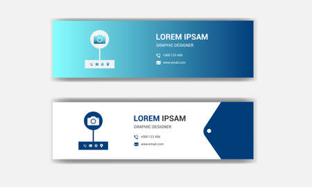 Corporate email signature design.のイラスト素材