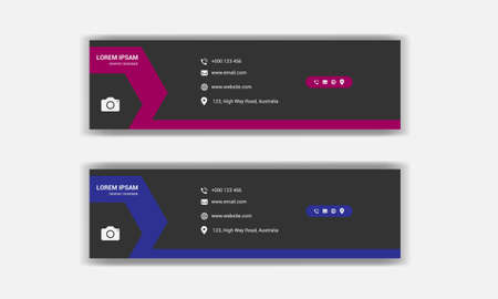 Corporate email signature design.のイラスト素材