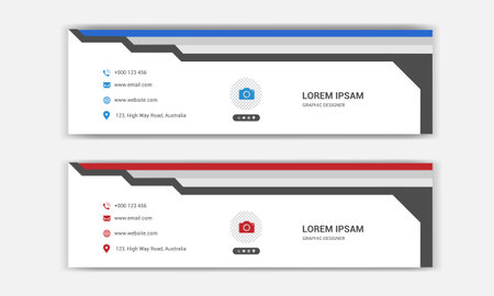 Corporate email signature design.のイラスト素材