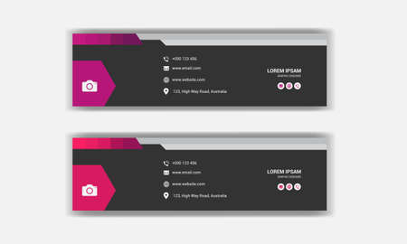 Corporate email signature design.のイラスト素材