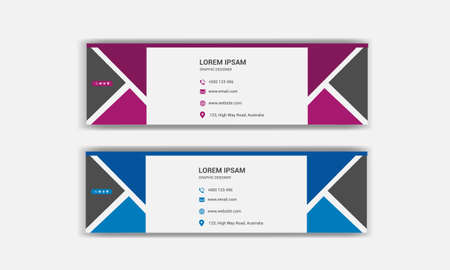 Corporate email signature design.のイラスト素材