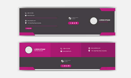 Email signature design. email footer template.のイラスト素材
