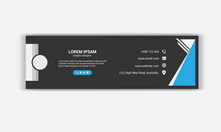 Email signature design. email footer template.のイラスト素材