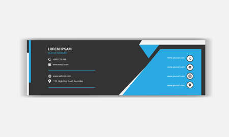 Email signature design. email footer template.のイラスト素材