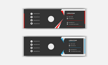 Email signature design. email footer template.のイラスト素材
