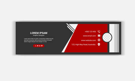 Email signature design. email footer template.のイラスト素材
