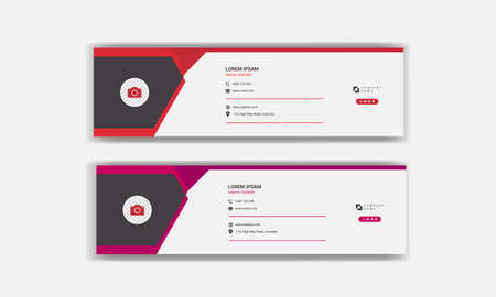 Email signature design. email footer template.のイラスト素材