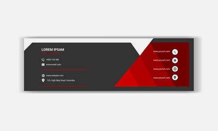 Email signature design. Email footer template.のイラスト素材