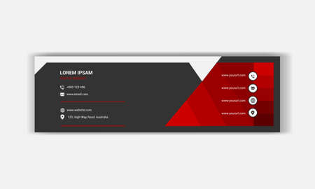 Email signature design. email footer template.のイラスト素材