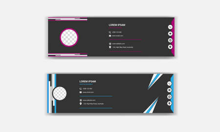 Email signature design. Email footer template.のイラスト素材