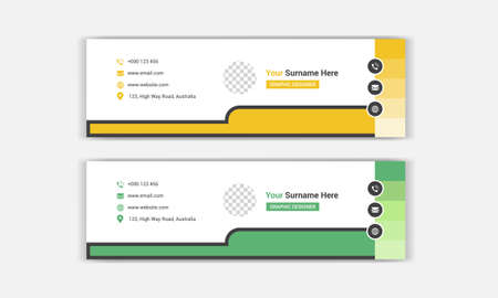 Email signature design. Email footer template.のイラスト素材