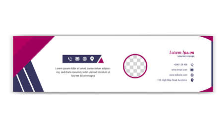 Email signature design. Email footer template.のイラスト素材