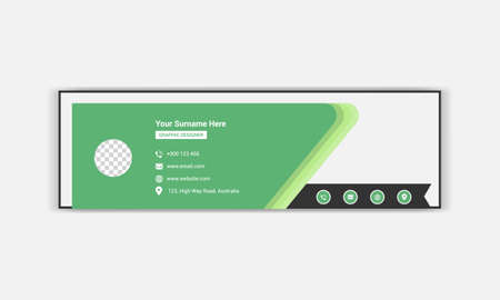 Email signature design. Email footer template.のイラスト素材