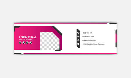 Email signature design. Email footer template.のイラスト素材