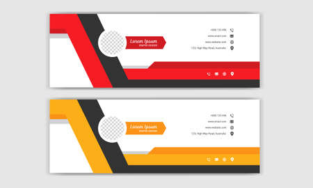 Email signature design. Email footer template.のイラスト素材