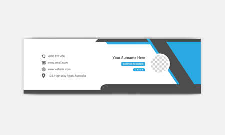 Email signature design. Email footer template.のイラスト素材