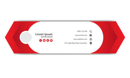 Email Signature Design Layout Templates.のイラスト素材