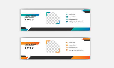 Email Signature Design Layout Templates.のイラスト素材