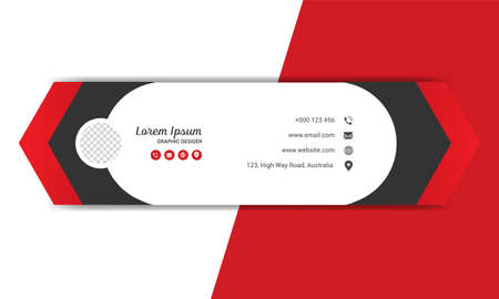 Email Signature Design Layout Templates.のイラスト素材