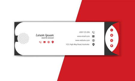 Email Signature Design Layout Templates.のイラスト素材