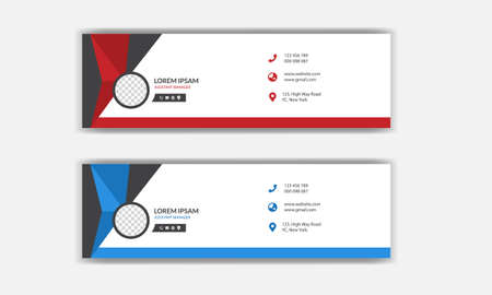 Email Signature Design Layout Templates.のイラスト素材