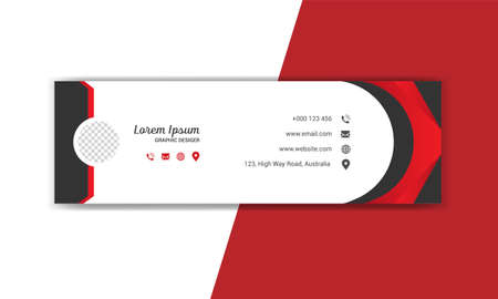 Email Signature Design Layout Templates.のイラスト素材