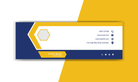 Email Signature Design Layout Templates.のイラスト素材
