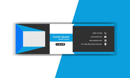 Corporate email signature design layout.のイラスト素材