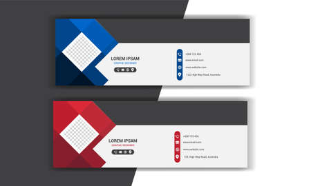 Email Signature Design Layout Templates.のイラスト素材