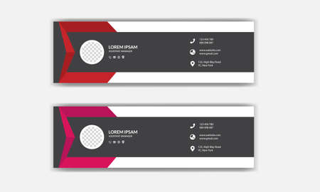 Email Signature Design Layout Templates.のイラスト素材