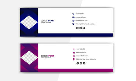 Email Signature Design Layout Templates.のイラスト素材