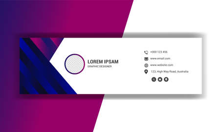 Email Signature Design Layout Templates.のイラスト素材