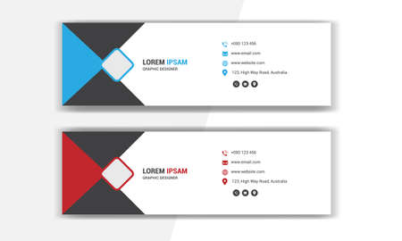 Email Signature Design Layout Templates.のイラスト素材