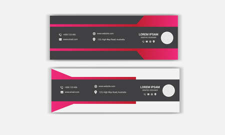 Corporate email signature design layout.のイラスト素材