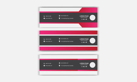 Corporate email signature design layout.のイラスト素材