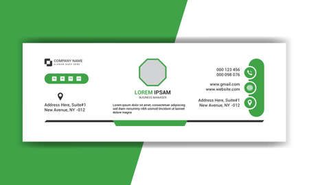 Corporate email signature design layout.のイラスト素材