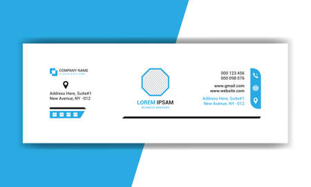 Corporate email signature design layout.のイラスト素材