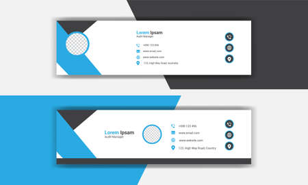 Corporate email signature design layout.のイラスト素材