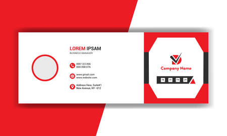 Corporate email signature design layout.のイラスト素材