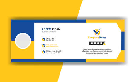 Corporate email signature design layout.のイラスト素材