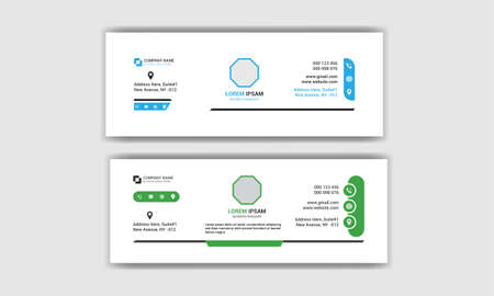 Corporate email signature design layout.のイラスト素材